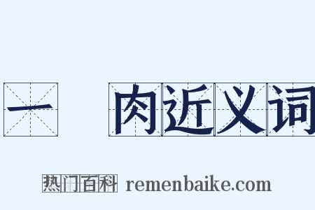 一塊肉近义词是什么意思的图片